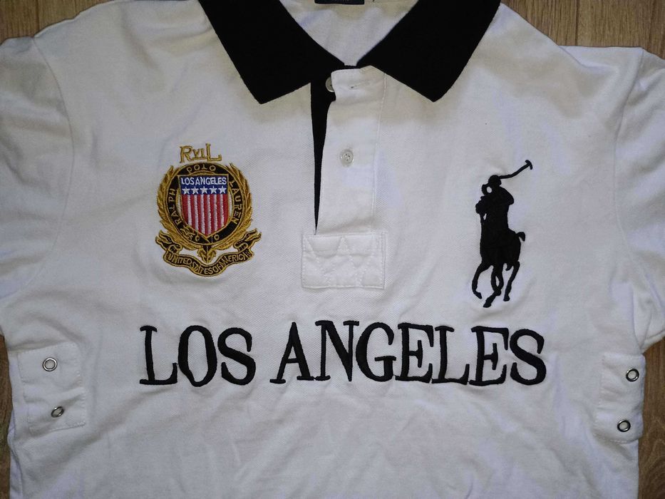 Ralph Lauren бяло поло Los Angeles размер M – като ново