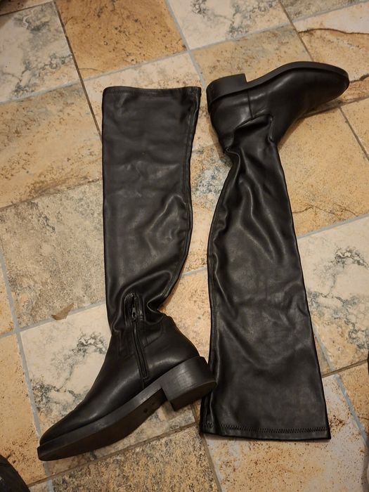 Vand Cizme dama Peste genunchi Negre