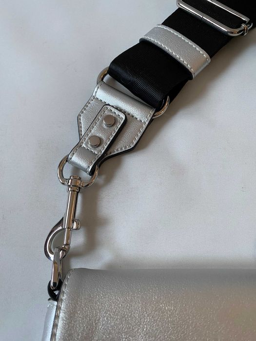 Geanta dama, Trussardi Jeans, piele argintie