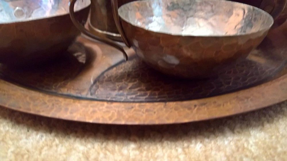 Сервиз за кафе от кована мед