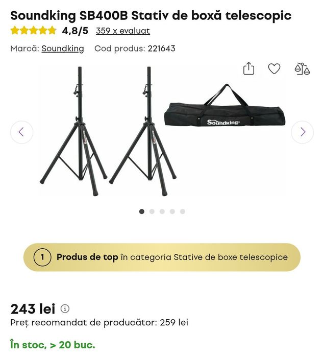 Se vinde set boxe active