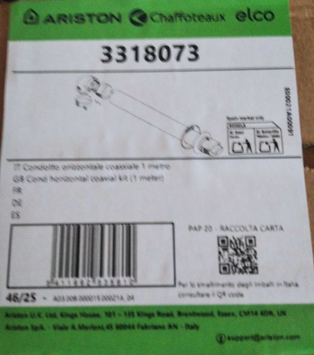 Centrala termica Kit evacuare gaze arse Ariston