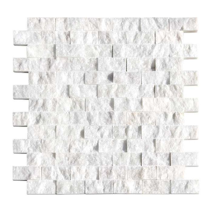 Пано камък (на мрежа) - БЯЛ МРАМОР - 30см Х 30 см - РТ1241