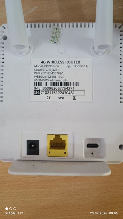 4g wifi router istalgan sim card tushadi