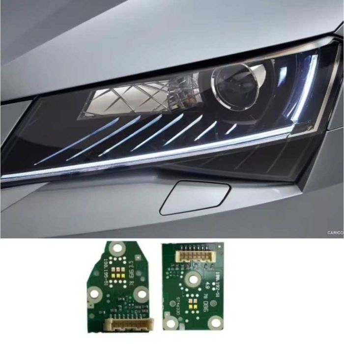 Ремонтен комплект за фар (дневни светлини световоди и платки ) Skoda Superb 3 2015-2019
