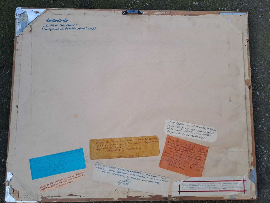 tablou acuarela  semnat Morariu Silviu datat 1958