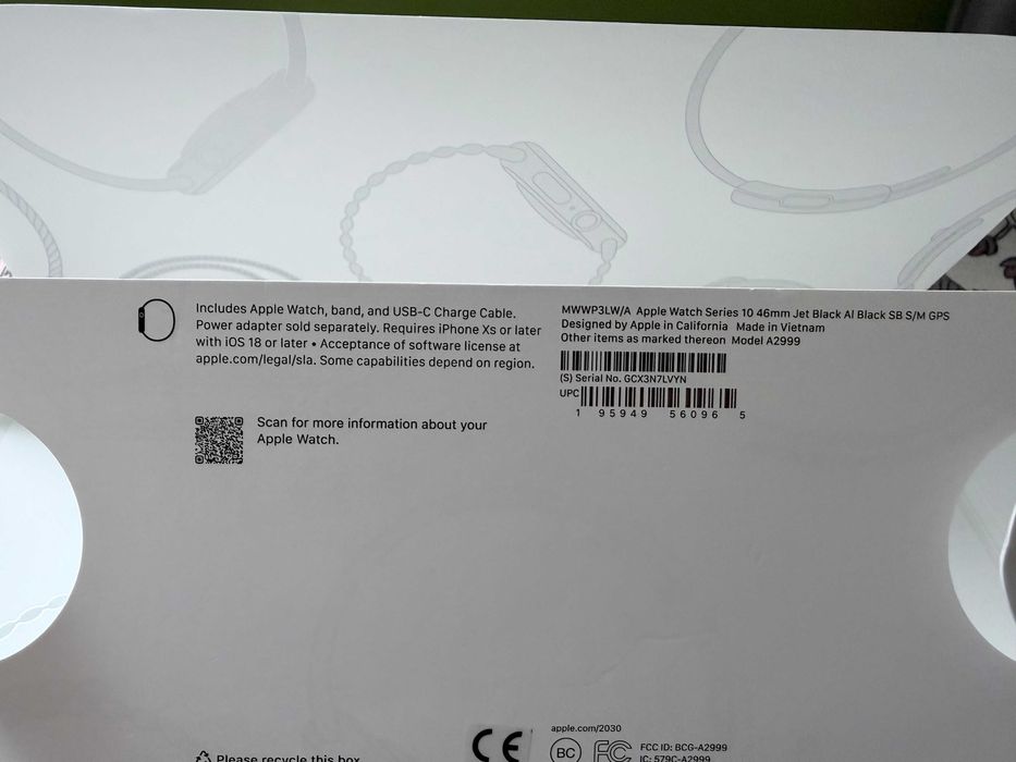Apple Watch Series 10, 46 mm, GPS – negru