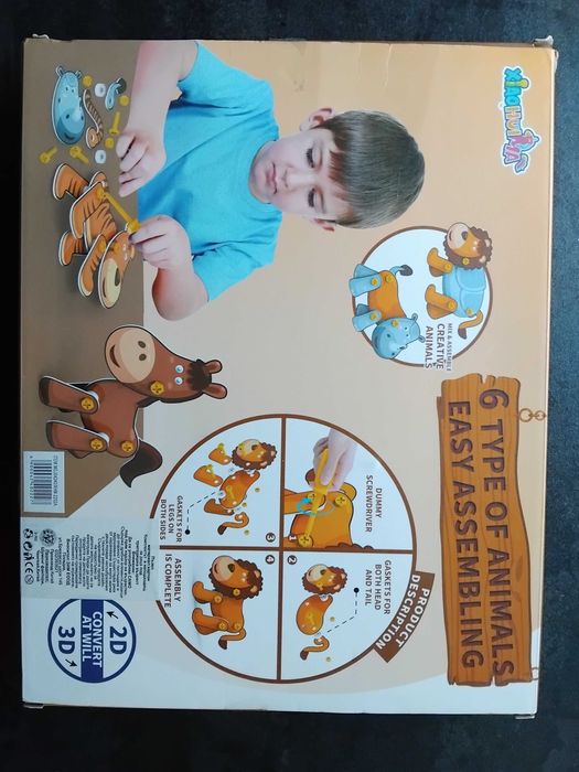 3D Пъзел, С отвертка, Животни