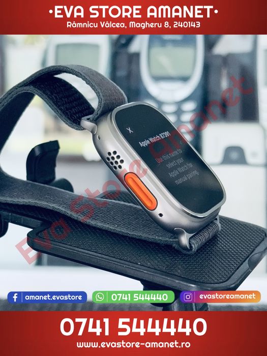 Apple Watch Ultra 2 Titanium Blue/Black 49mm A2986 Trail Loop Band