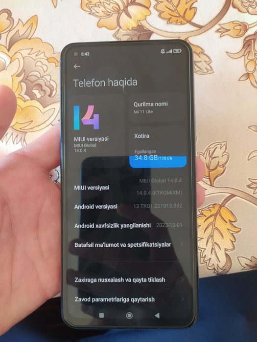 Xiomi 11 lite holati ideal hamma joyi radnoy