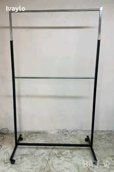 Щендер за дрехи - регулируем метален с колелца 210 х 130 см