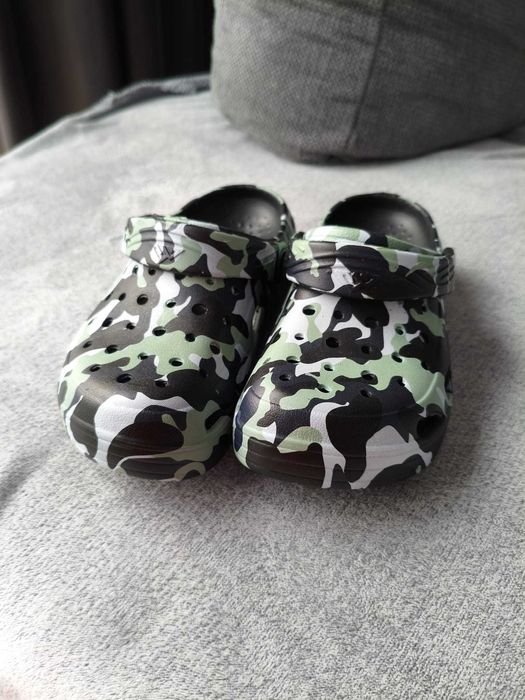 Slapi/Sandale Milazzo Garden Clogs camuflaj negru, mărimi EU 29-30