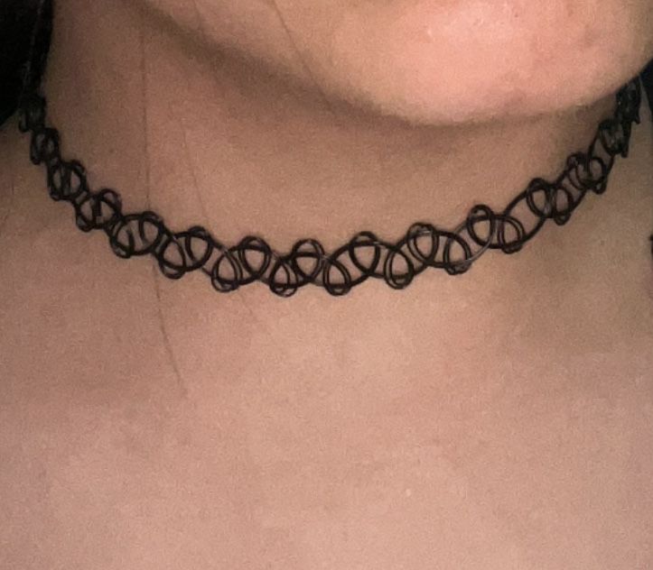 чокер плетенный черный