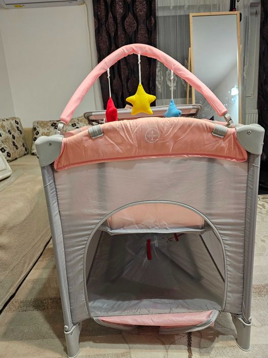 Patut pliabil cu saltea pliabila