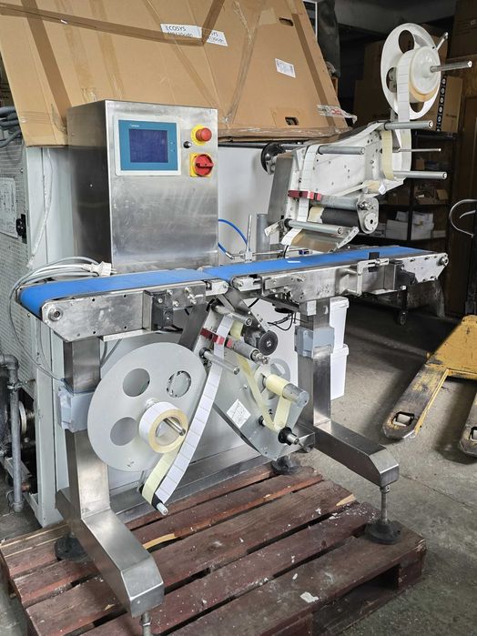Linie automata de etichetare Fountain Food Machinery din inox