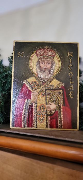 Icoana pictata manual Sf Nicolae