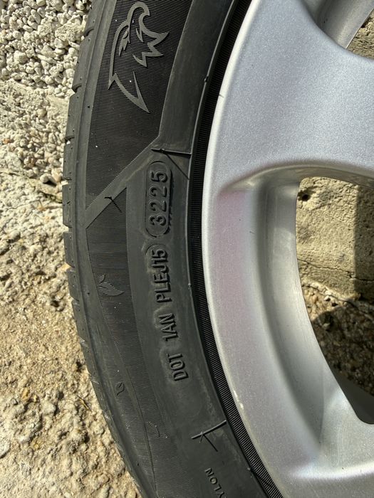 Jante aliaj CMS 5x112 r15 cu cauciucuri noi de vara