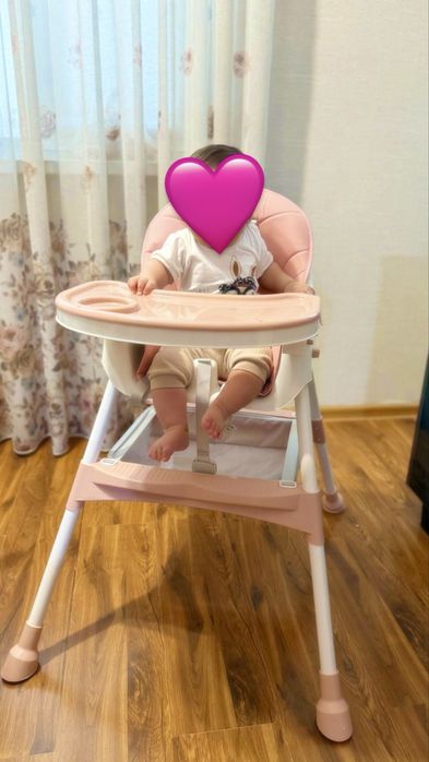 Стульчик для кормления розовый. Шымкент