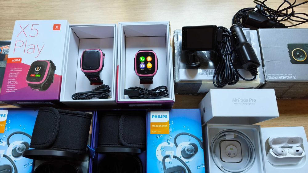 PACHET DIVERSE - Ceasuri x5 play/Casti airpods+ Philips/Garmin DASHcam