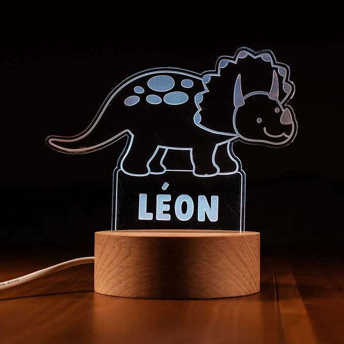 Персонализирана LED нощна лампа с име | детска лампа от плексиглас