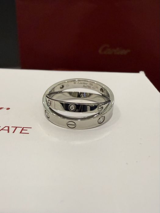 Кольцо с бриллиантами Cartier LOVE Double Ring 6 Diamonds