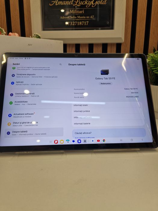 Samsung Tab S9 FE 128GB / 6GB RAM + Pen Garanție!#46221