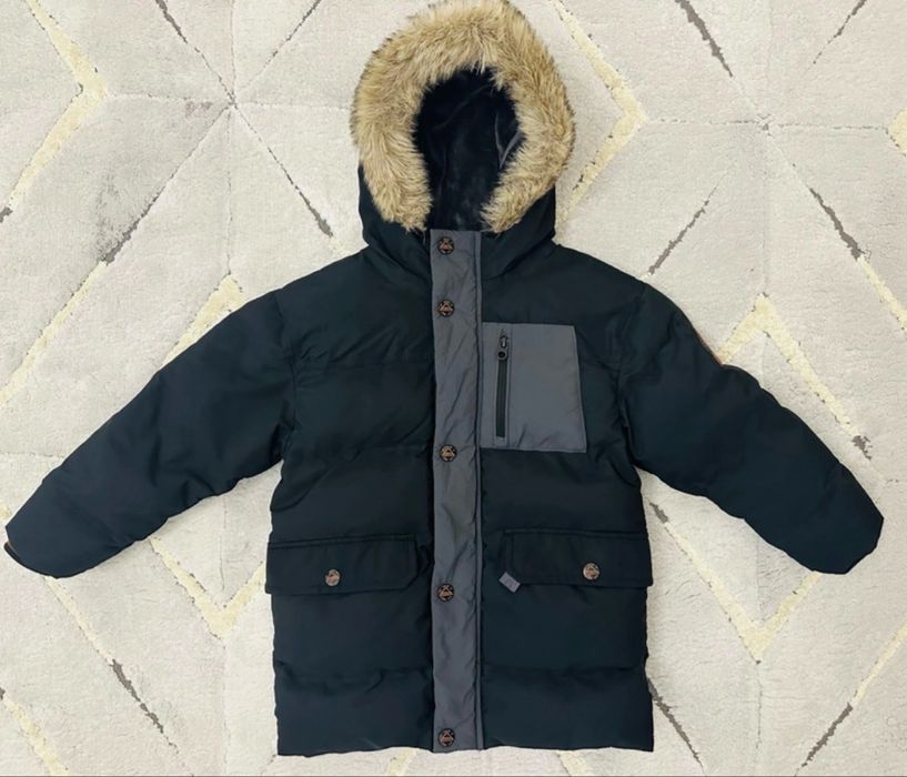 Geacă parka neagră Next Premium Waterproof,marimea 110 cm