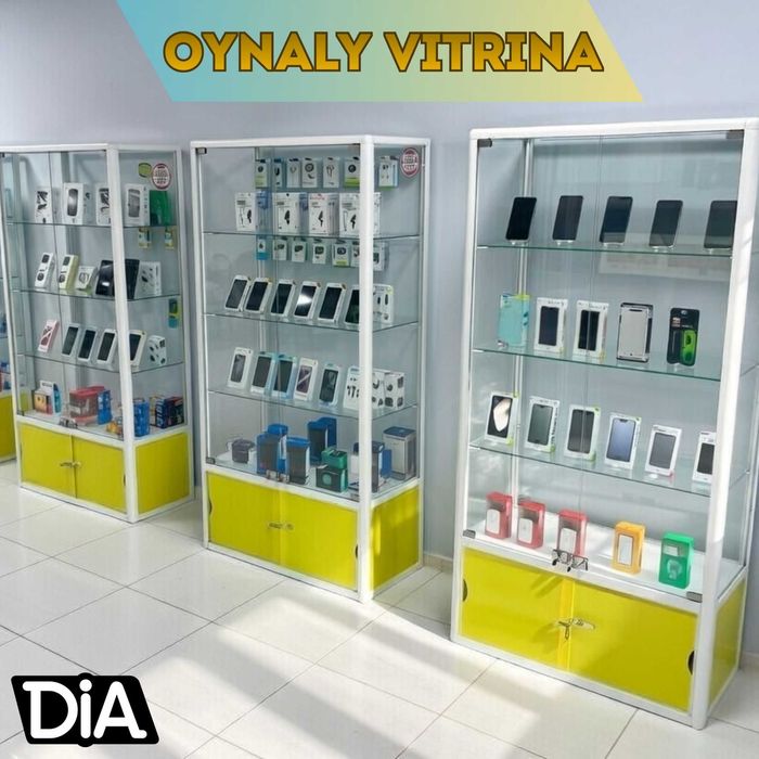 Oynaly vitrinalar, Акция, savdo uskunalari vitrinalar stellajlar