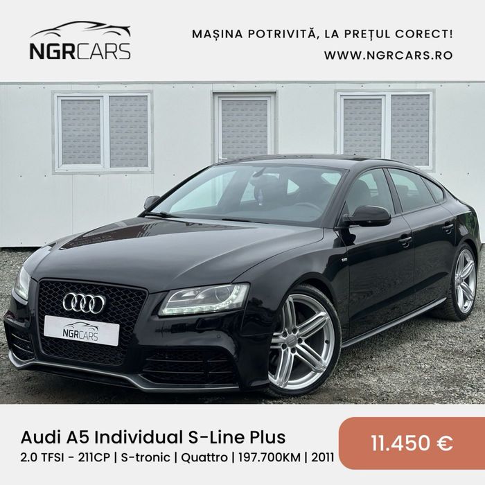 Audi A5 2.0 TFSI Quattro S-tronic Individual S-Line Plus Sportback