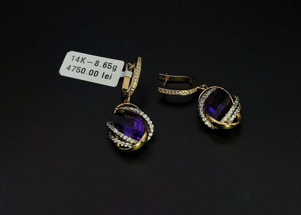 Bijuteria Royal cercei din aur 14k 8.65 gr