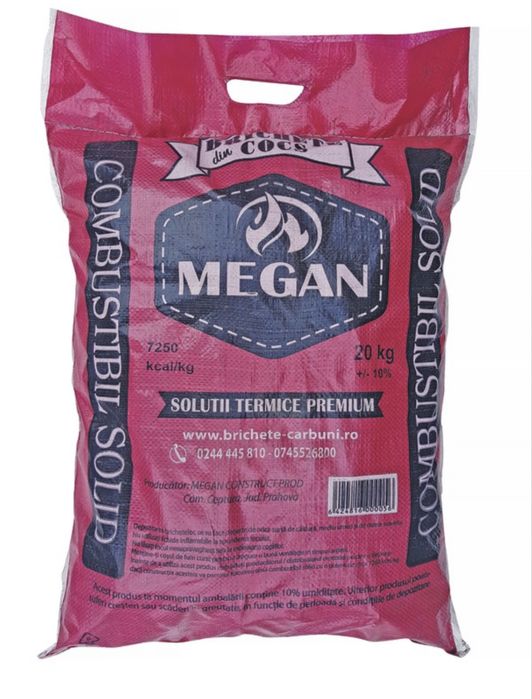 Brichete COCS petrolier, 20 de kg,cu o putere calorică de 8000 kcal/kg