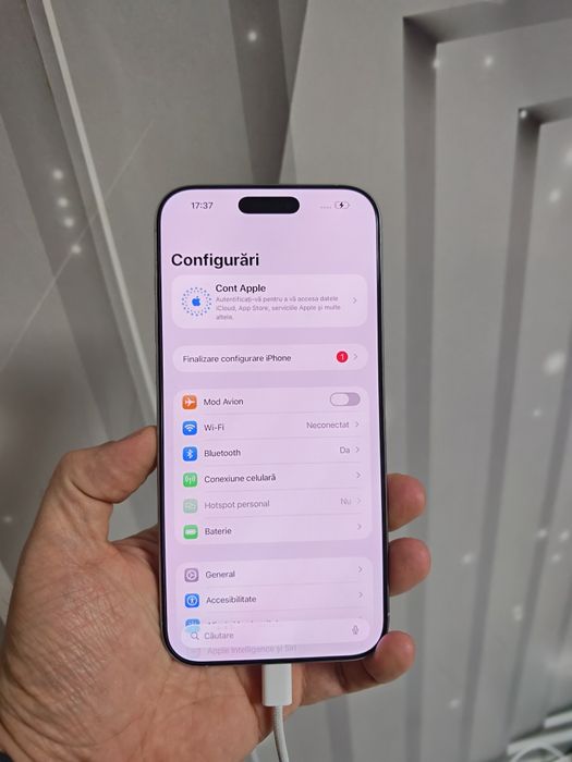 iPhone 16 Pro Max Silver 92% Impecabil totul original liber retea.