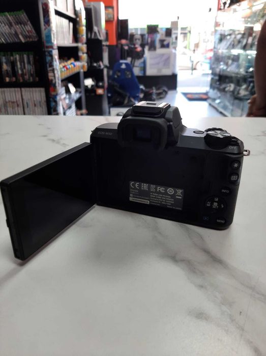 Used Products Dorobanti/Aparat foto Mirrorless Canon EOS M50, 24.1 Mp, 4K, Wi-Fi, Obiectiv Canon EF-M 15-45mm 1:3.5-6.3 IS STM/Garantie 12 LUNI