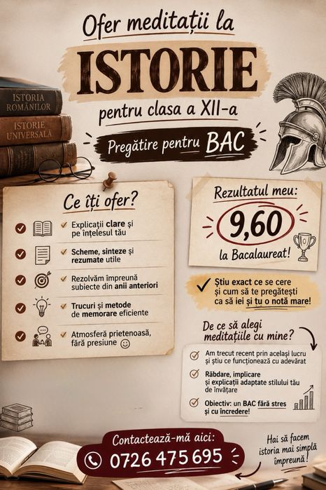 Meditatii la istorie pentru bac