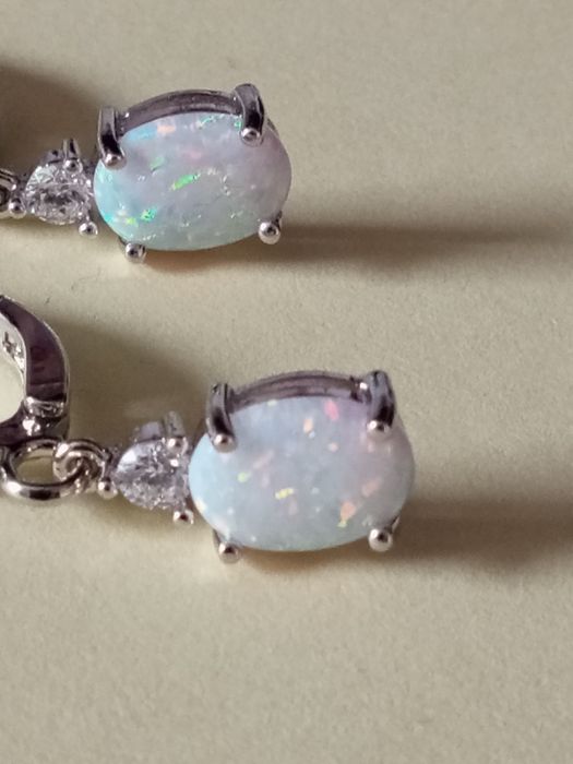 Cercei argint 925 cu opal