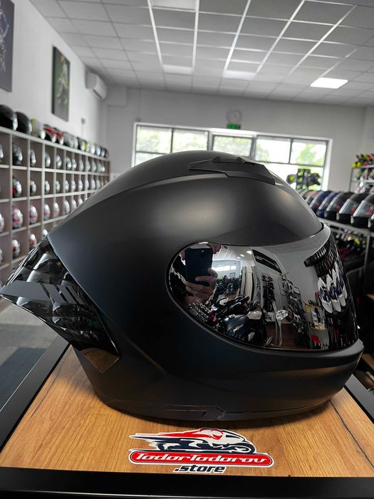 Мото каска NOLAN N-60 SPORT FLAT BLACK L,два визьора,като нова