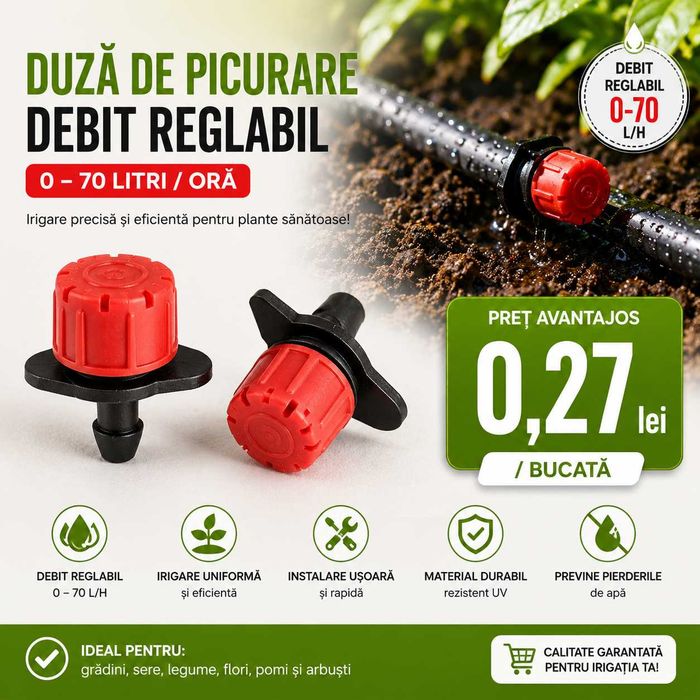 Accesorii irigatii picurare, duze , cot , mufe T - uri
