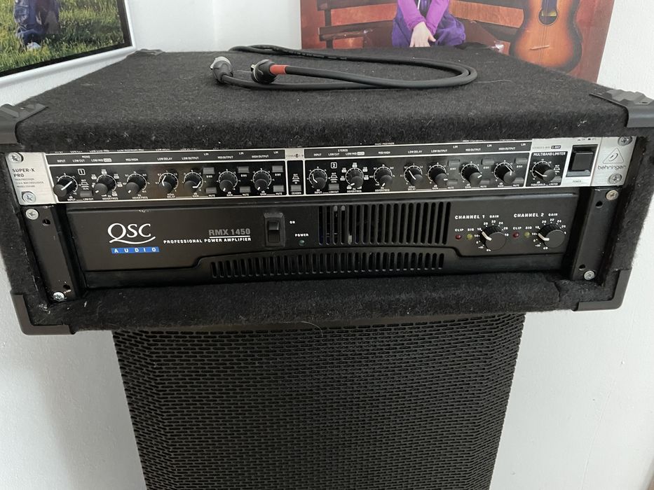 Amplificator QSC RMX 1450 plus o boxa de 15'',