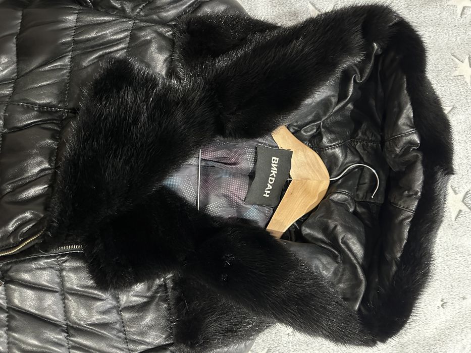 Зимняя коженная куртка