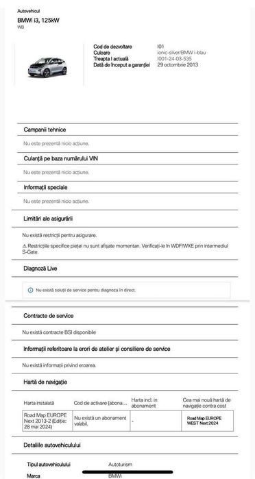 Diagnoza BMW / Codari / Apple CarPlay / Istoric Online / Update Harti