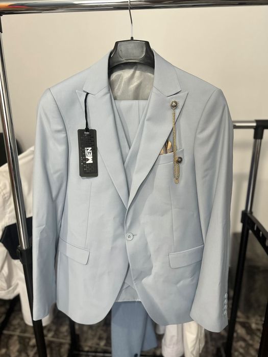 Costum evenimente firma Men complet + accesorii, NOU cu etichetă M-L