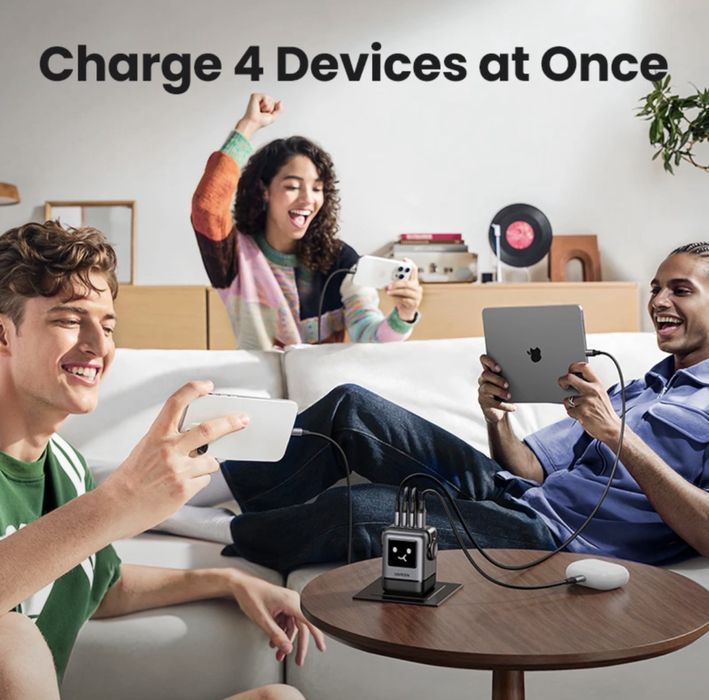 ЗарядкаUGREEN 100 Вт iPhone 17,16,15 Pro Macbook Air Ноутбуки Планшеты