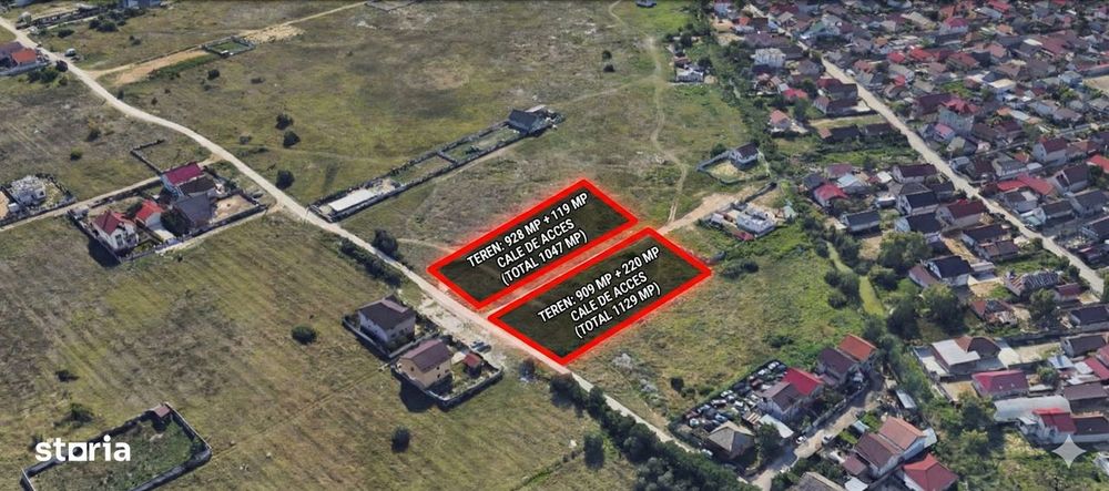 Teren intravilan 1047/1129 mp Jumbo proprietar utilități