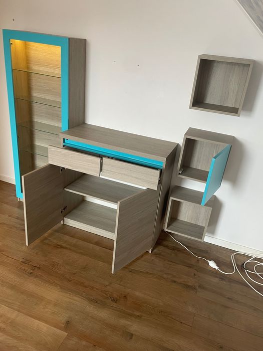 Set complet mobilier modern de dormitor copii, tineret, adolescent