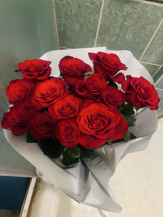 Красные розы алматы