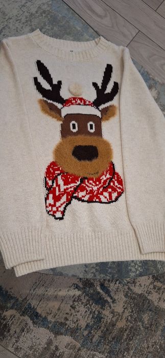 Pulover ren Craciun 122/128