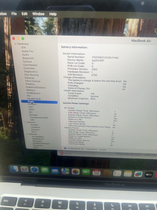 M1 air 8 ga 256 lik 95 yomkost