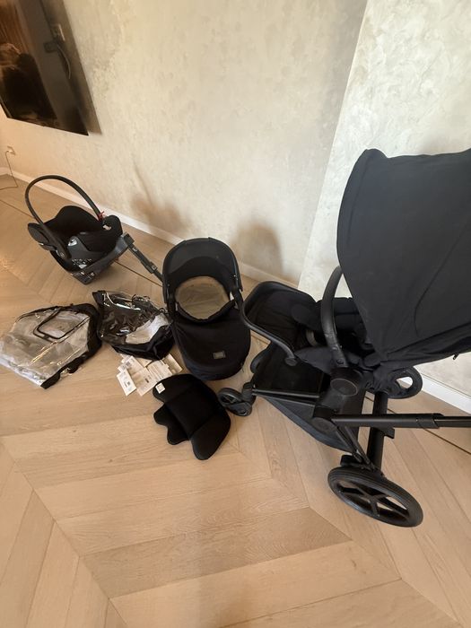 Set complet Cybex Epriam Sepia Black Matt Black - landou,scaun sport,scaun auto