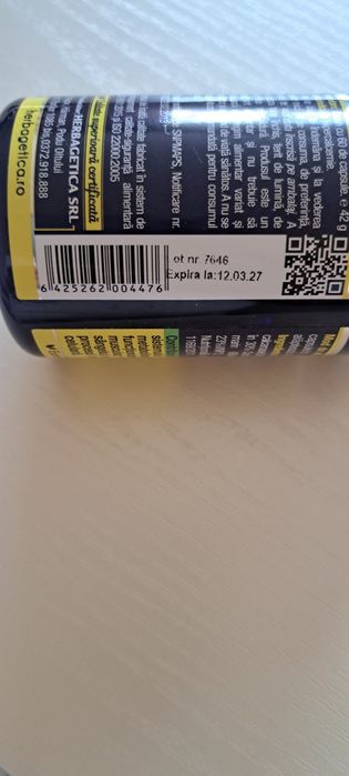 Supliment alimentar in termin