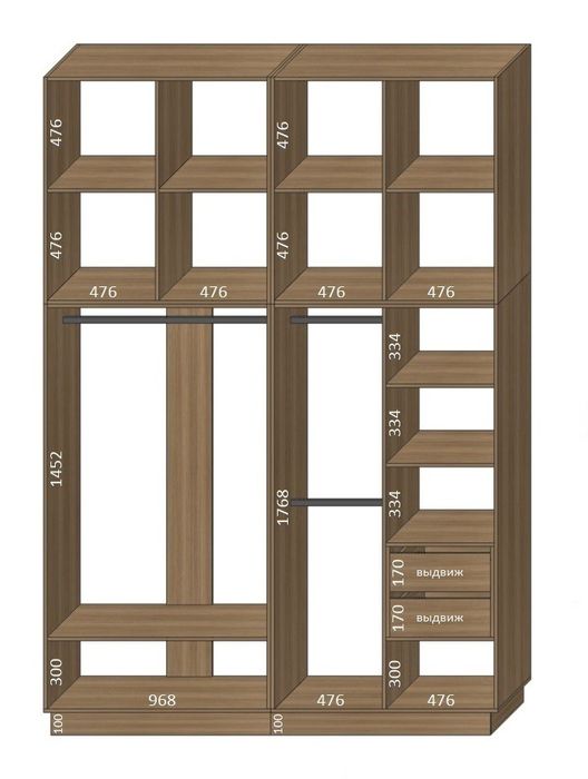 Распашные шкафы Лимончелло